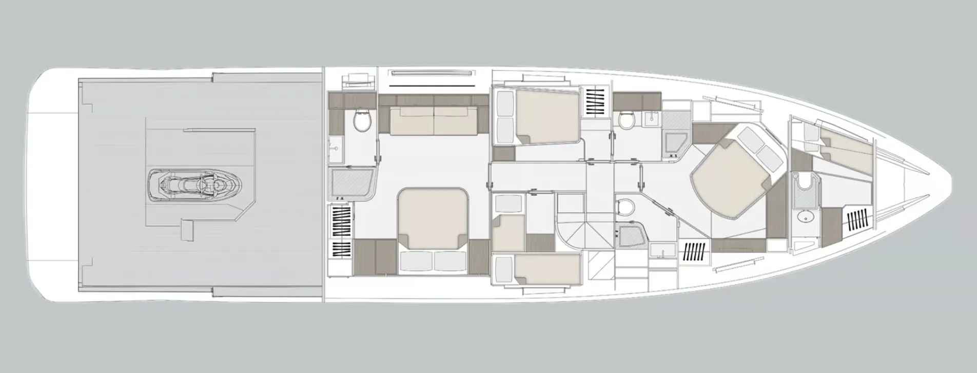 Azimut Seadeck 7 deck plan