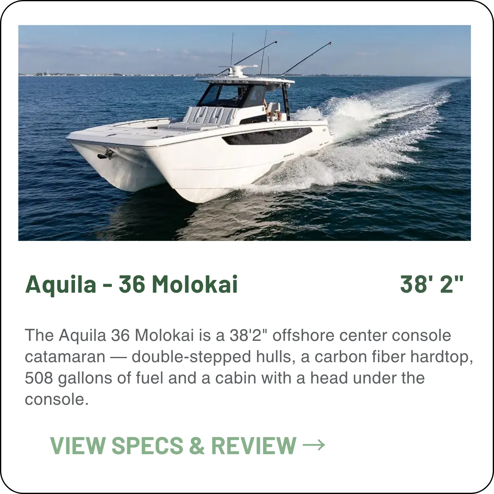 Aquila 36 Molokai model card