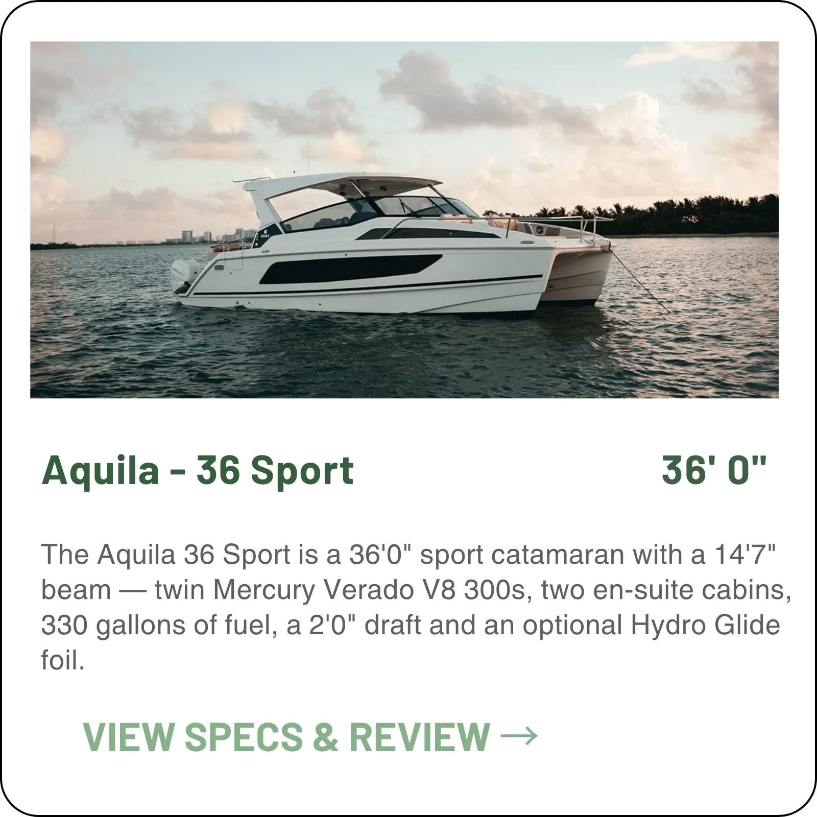 Aquila 36 Sport model card