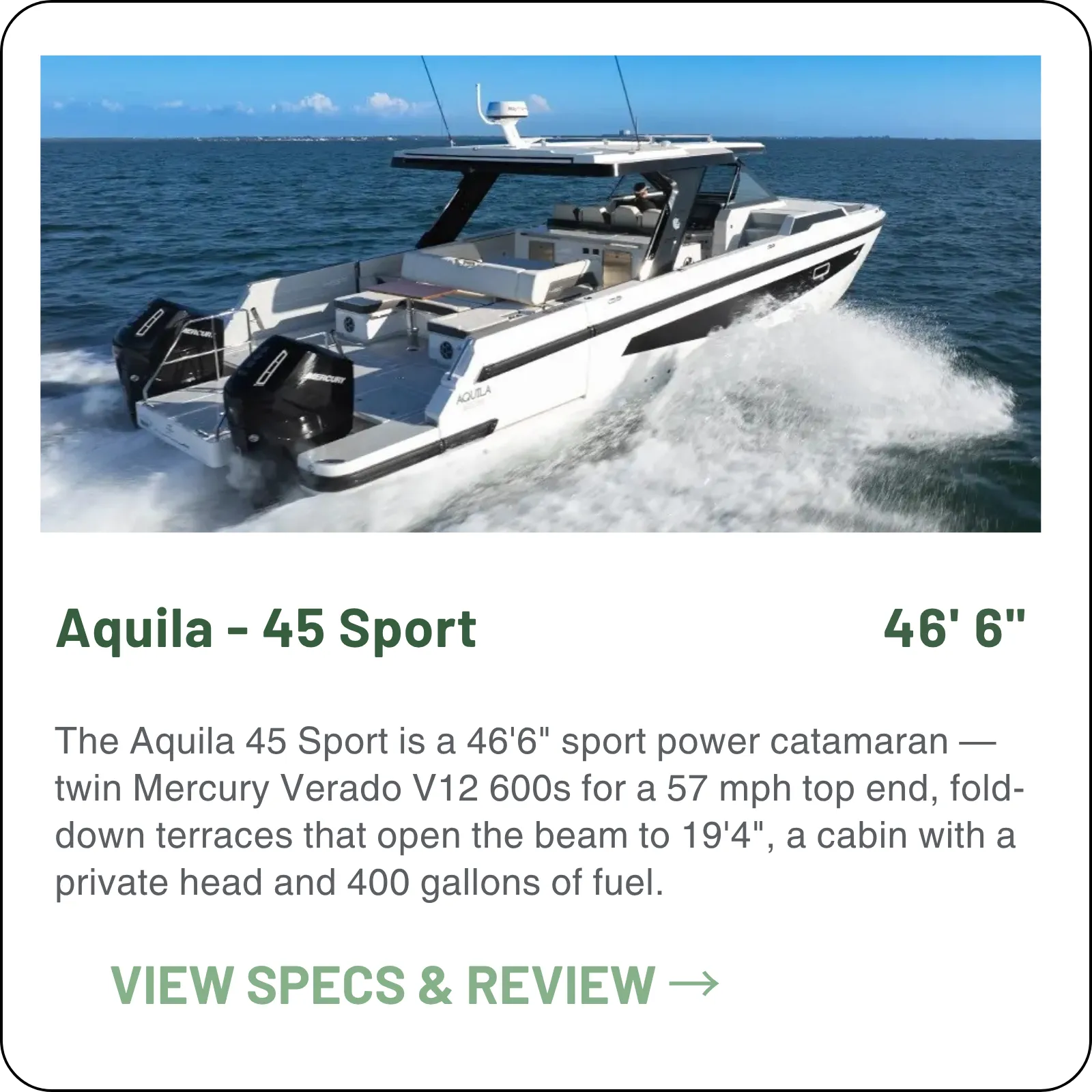 Aquila 45 Sport model card