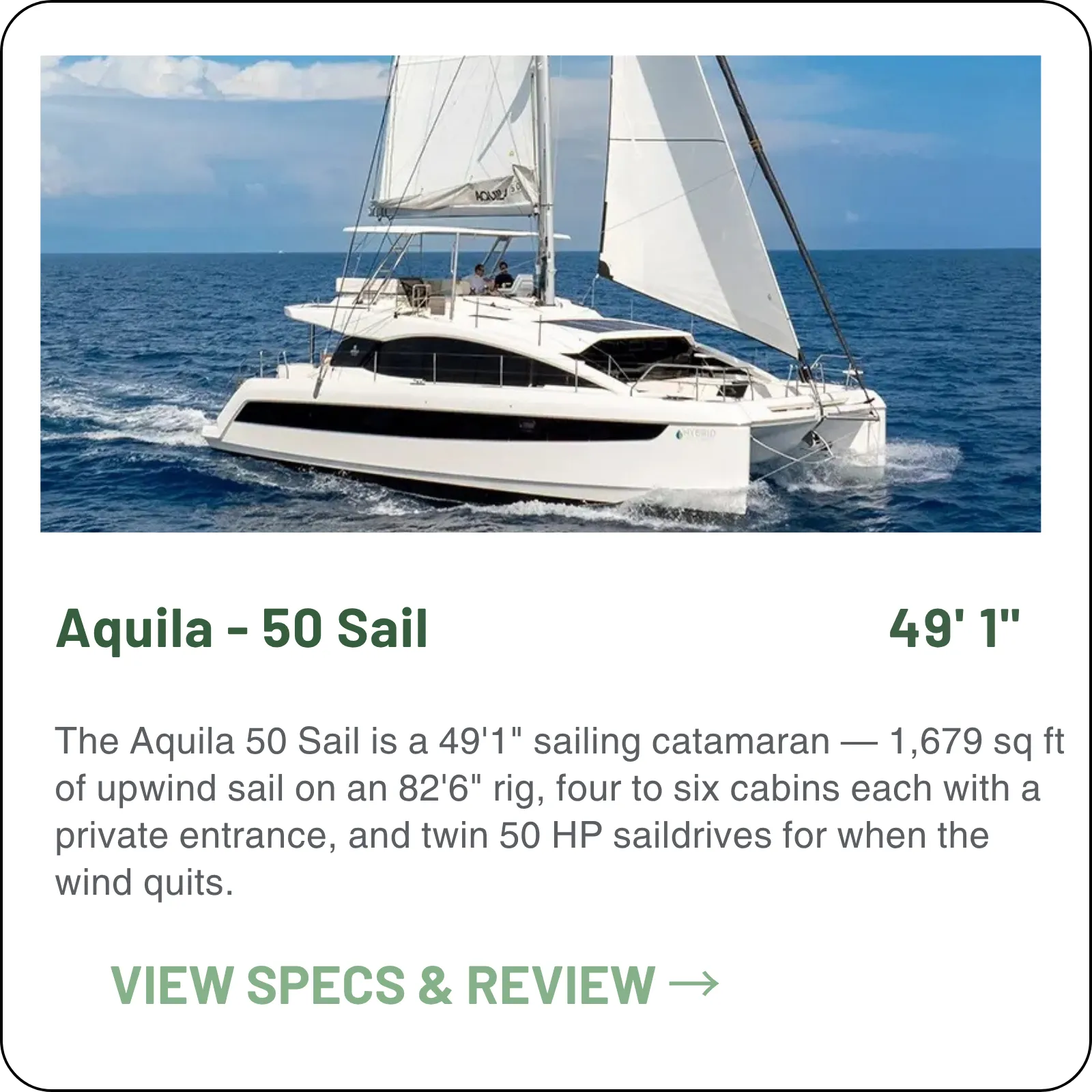 Aquila 50 Sail model card