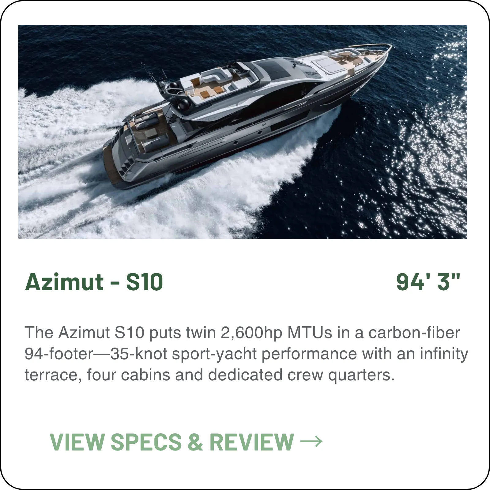 Azimut S10 model card