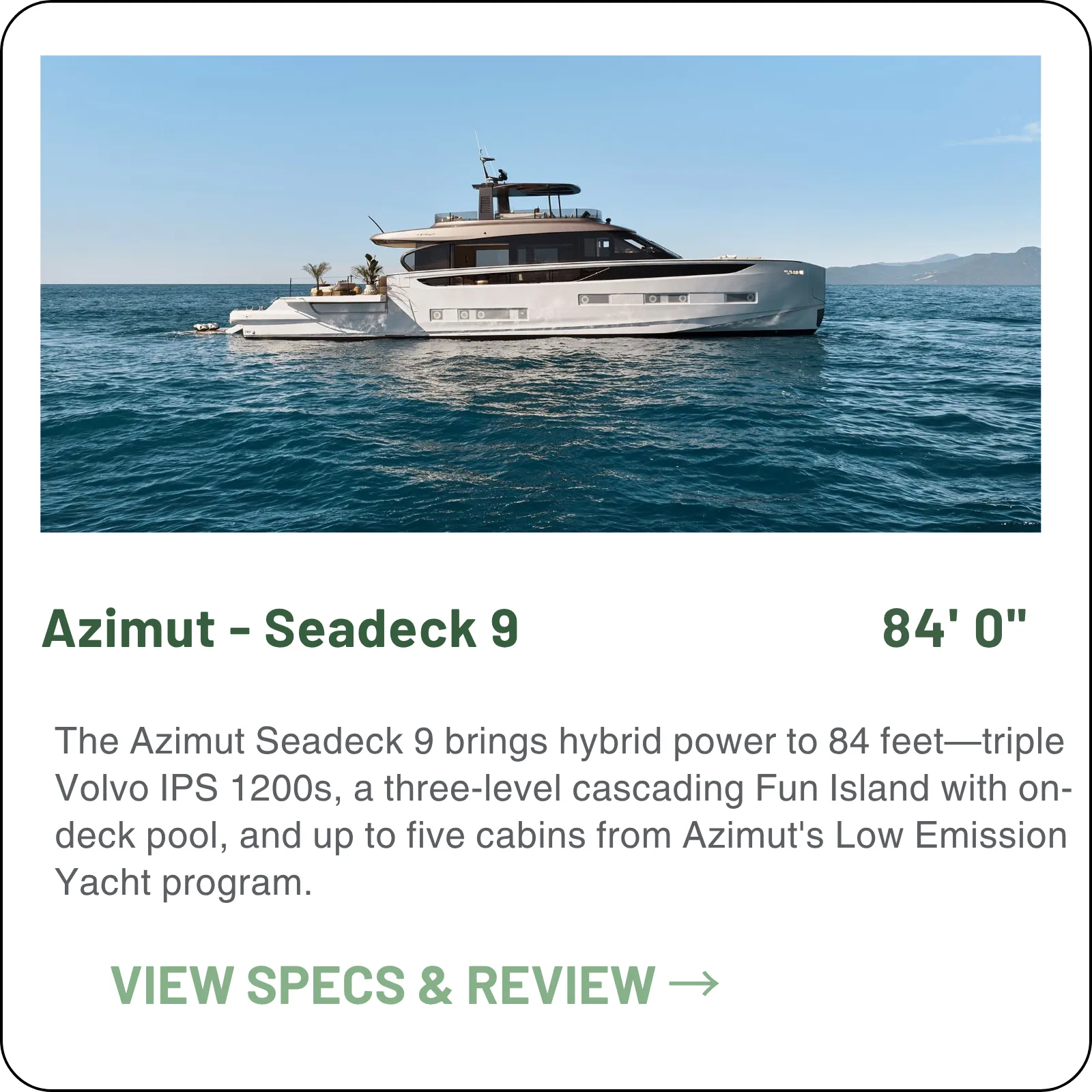 Azimut Seadeck 9 model card