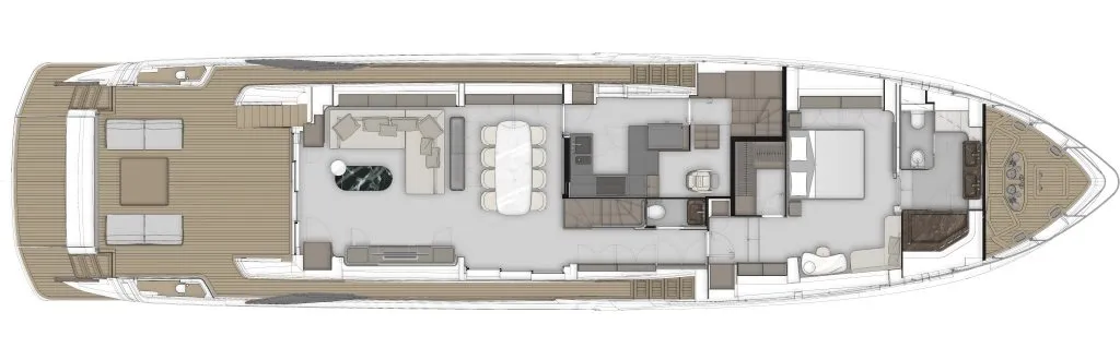 Ferretti 940 deck plan