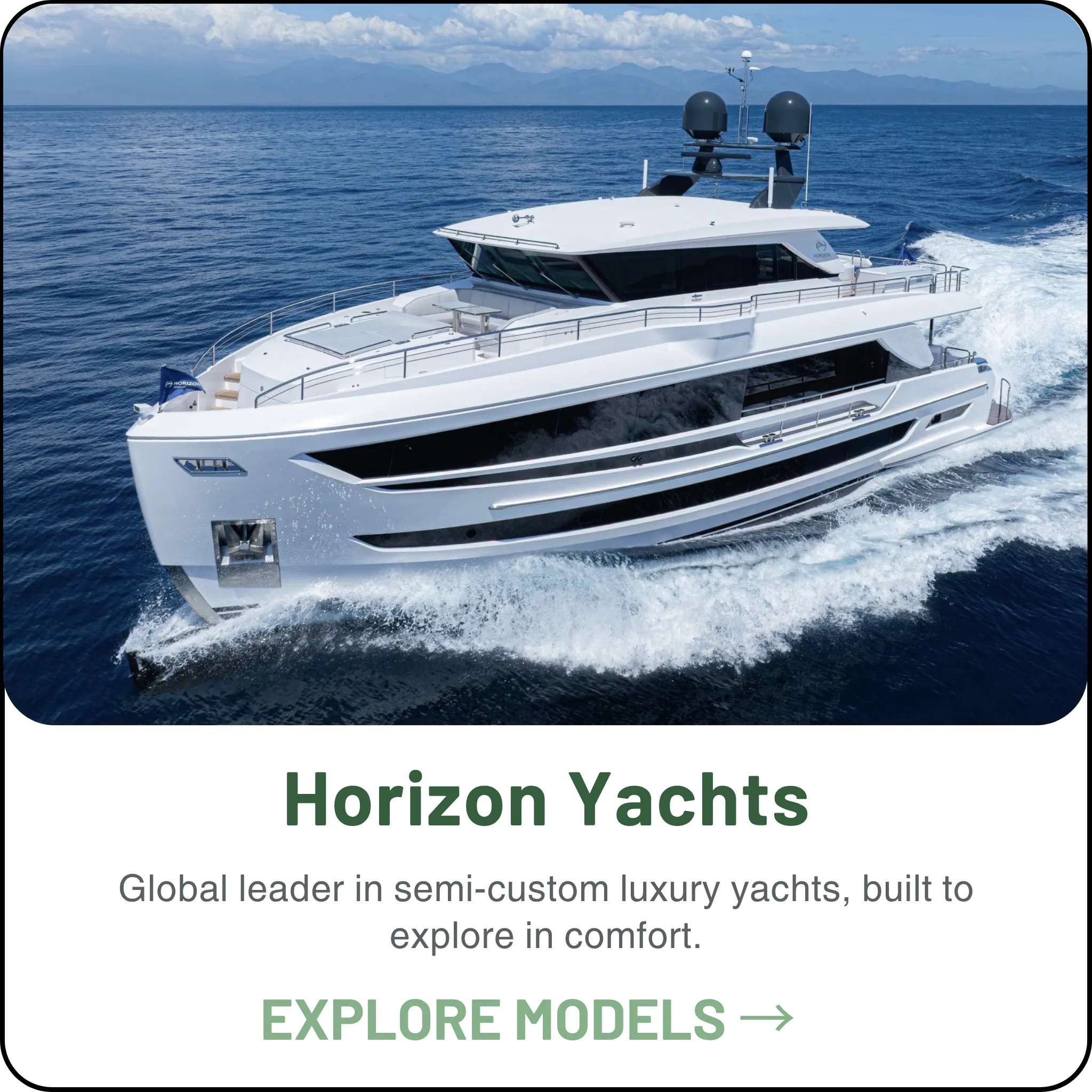 Horizon Yachts — Global leader in semi-custom luxury yachts, built to explore in comfort.