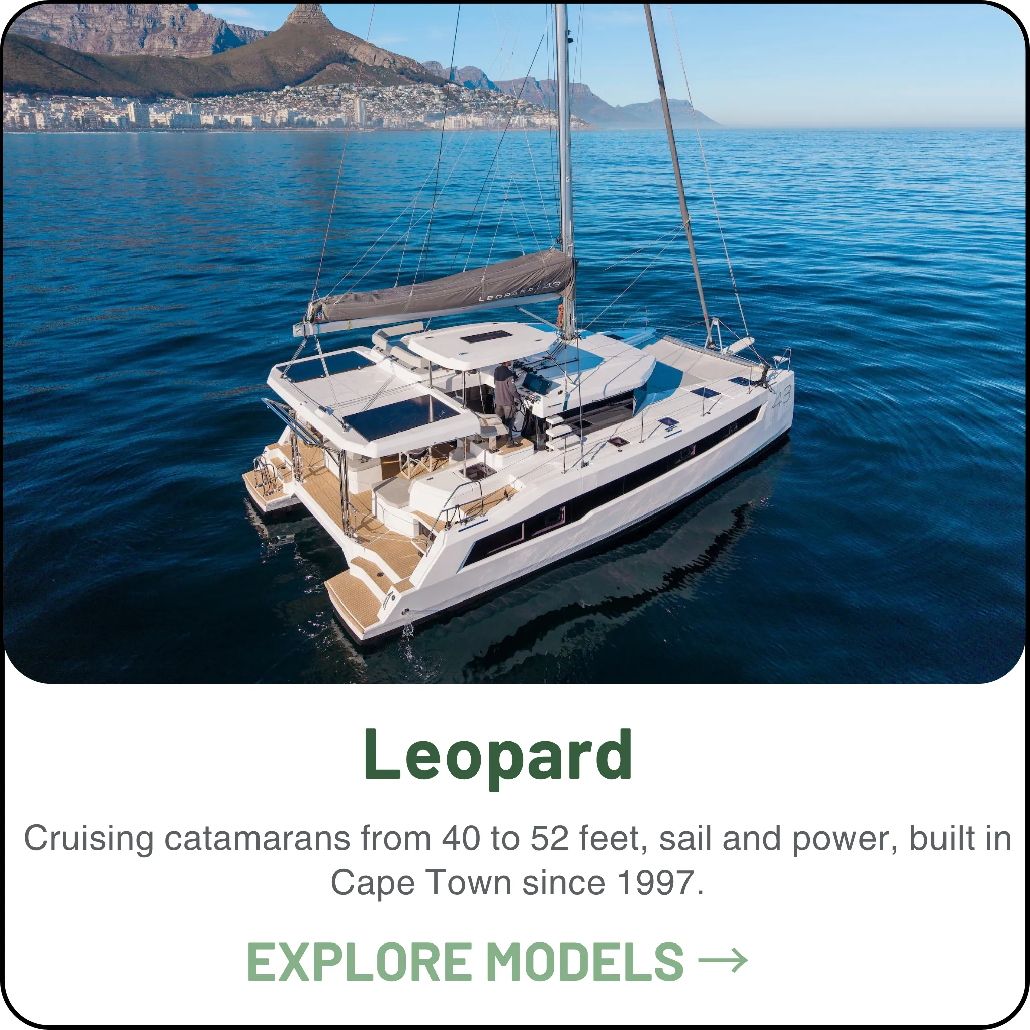 Leopard Catamarans — Cruising catamarans from 40 to 52 feet, sail and power, built in Cape Town since 1997.