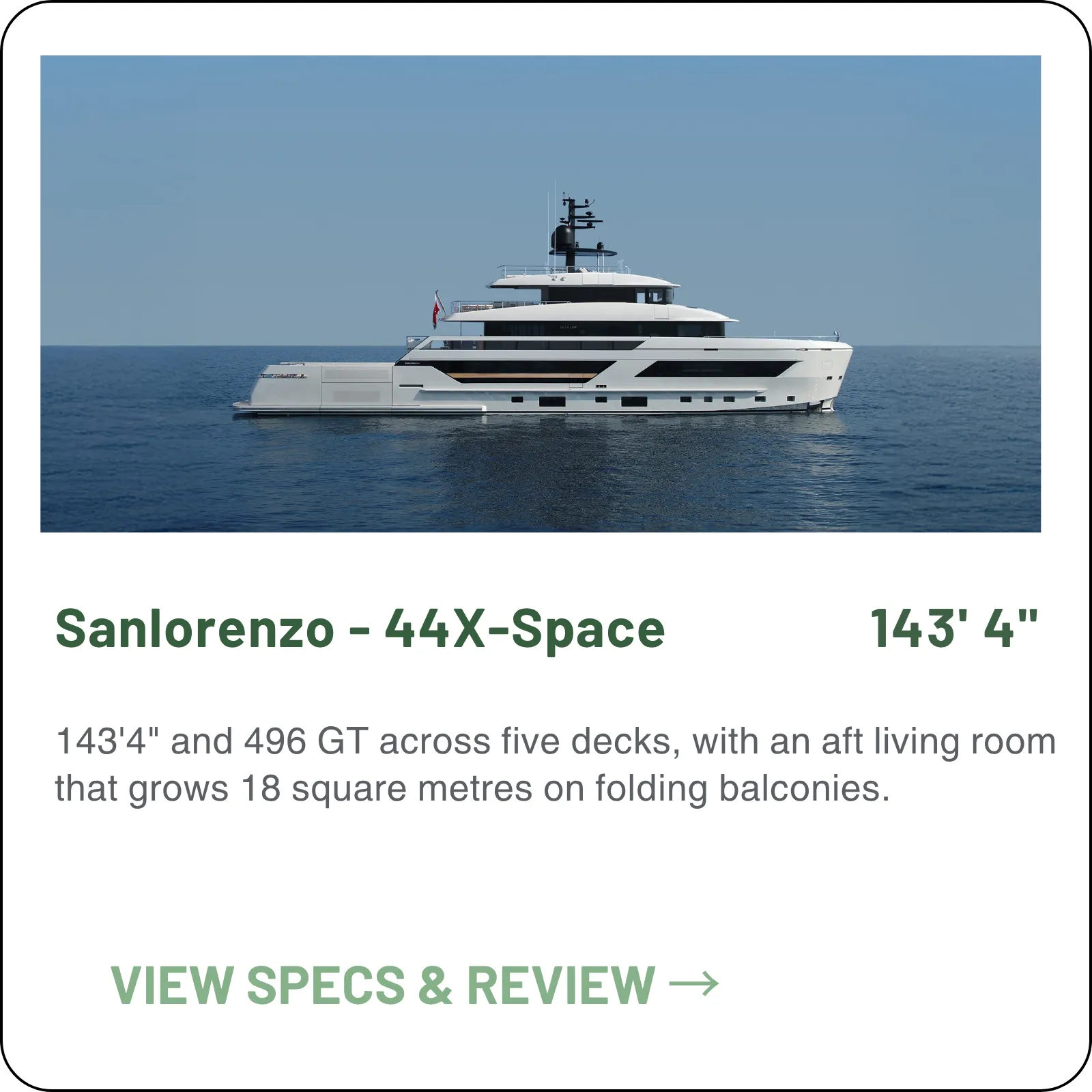 Sanlorenzo 44X-Space model card
