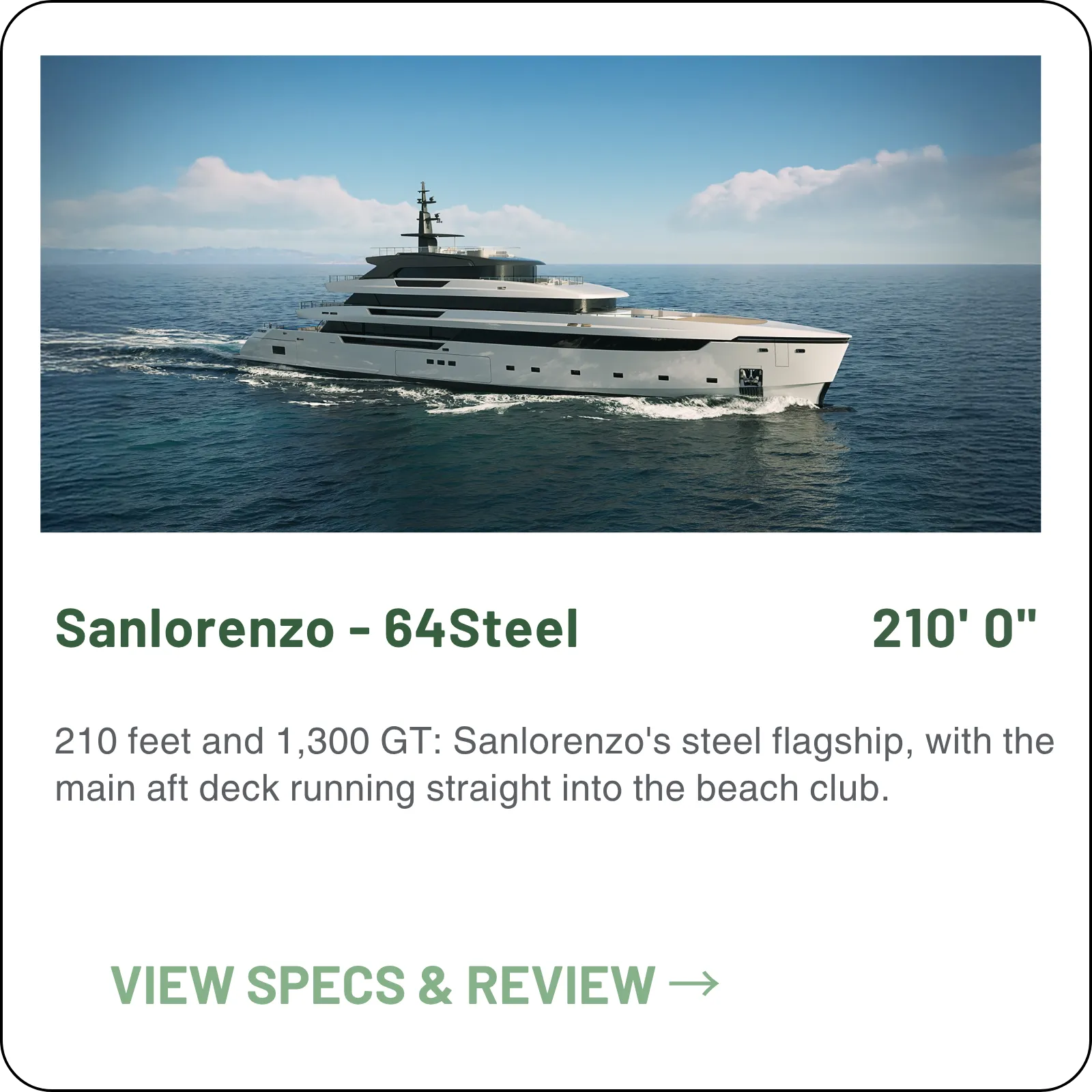 Sanlorenzo 64Steel model card
