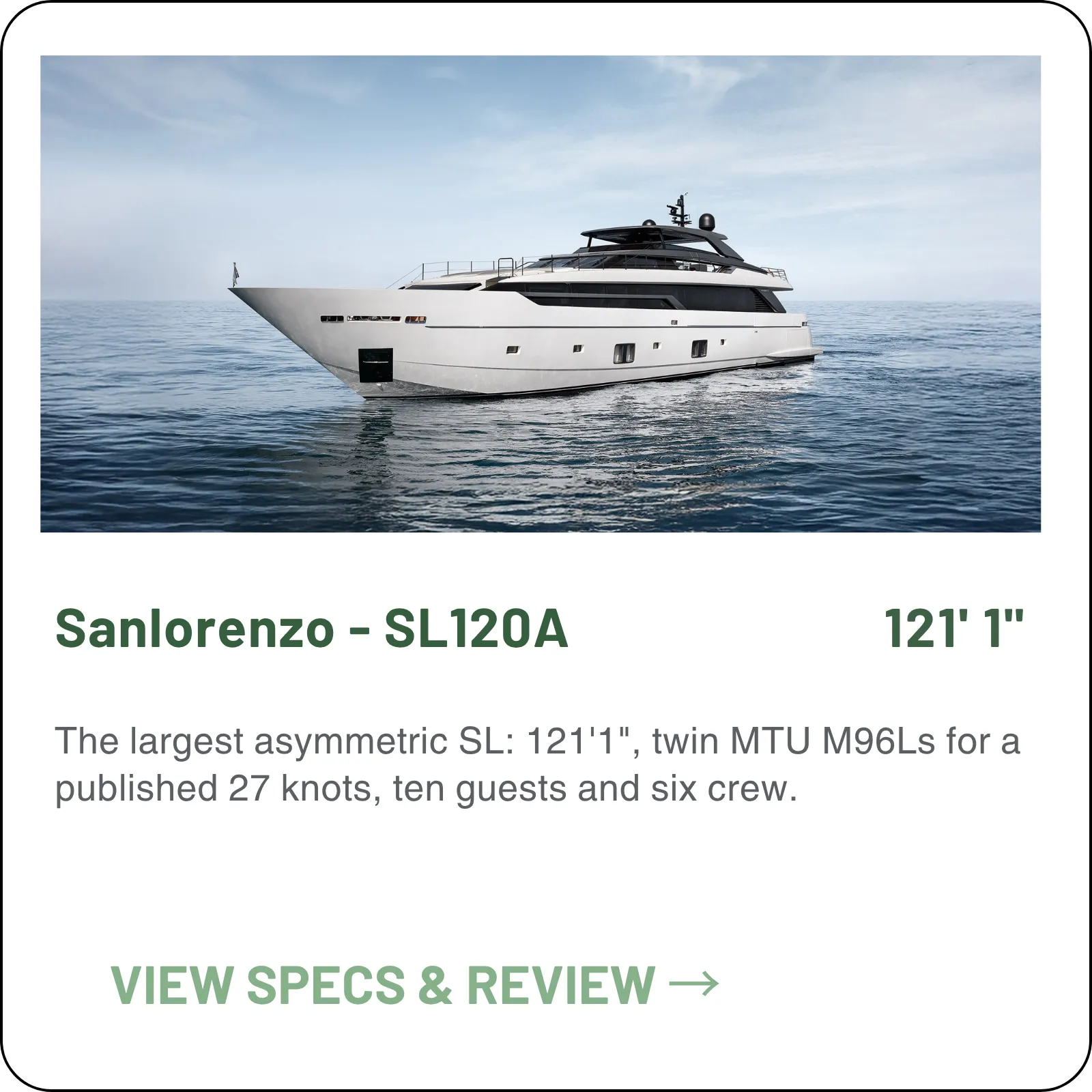 Sanlorenzo SL120A model card
