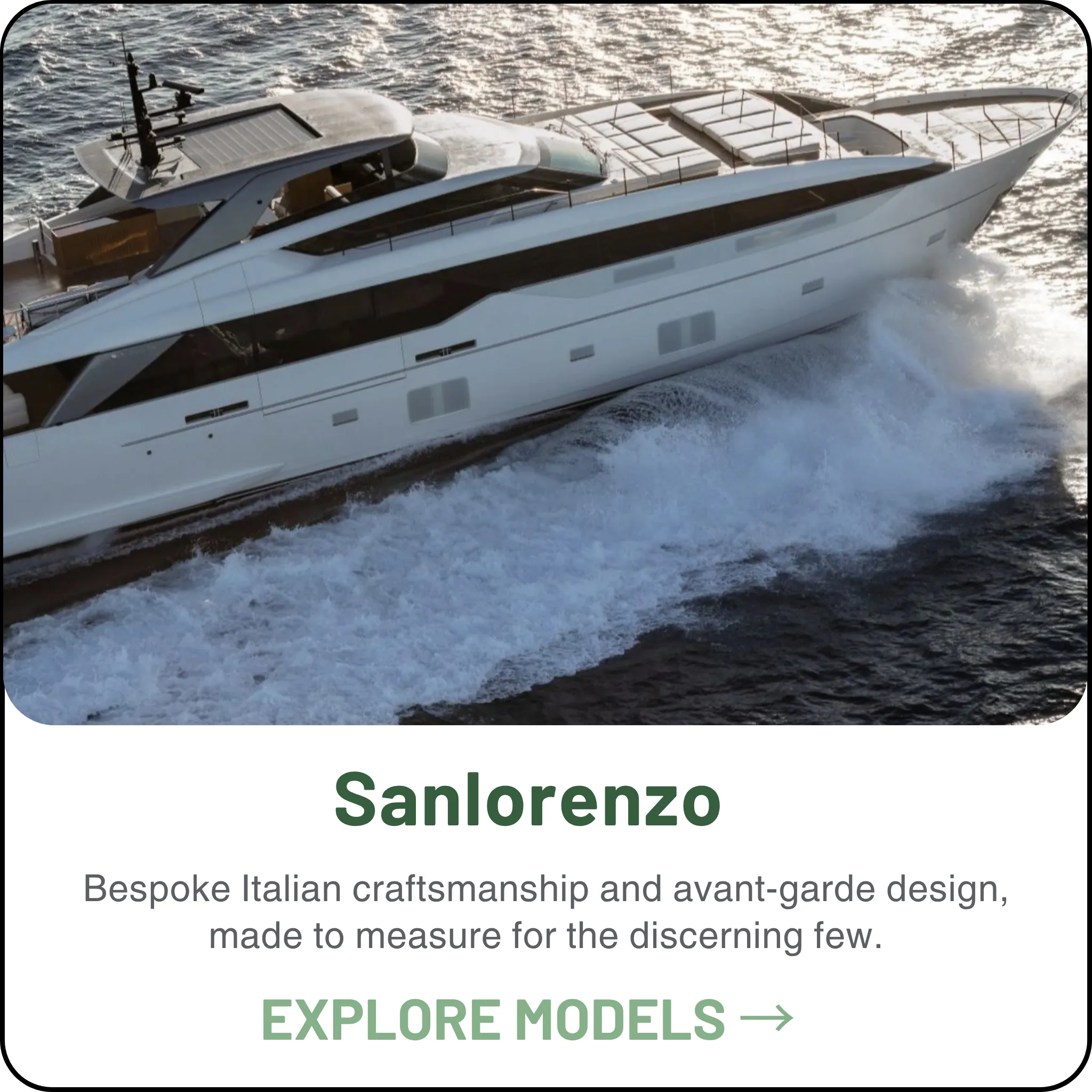 Sanlorenzo — Made to measure in Ameglia since 1958 — thirteen models across seven lines, and the yard that made asymmetric layouts work.