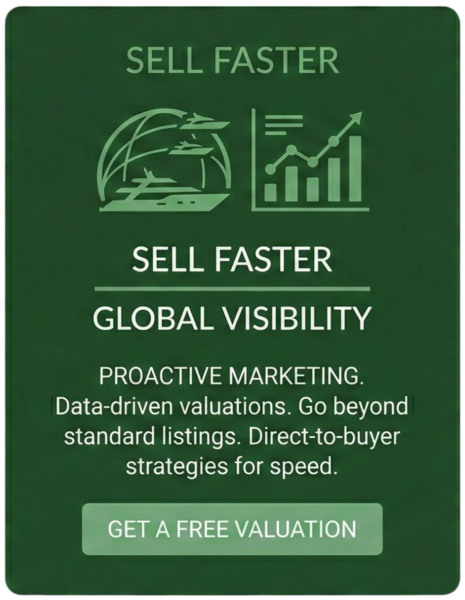 Sell Faster — global visibility. Proactive marketing, data-driven valuations, direct-to-buyer strategies for speed.