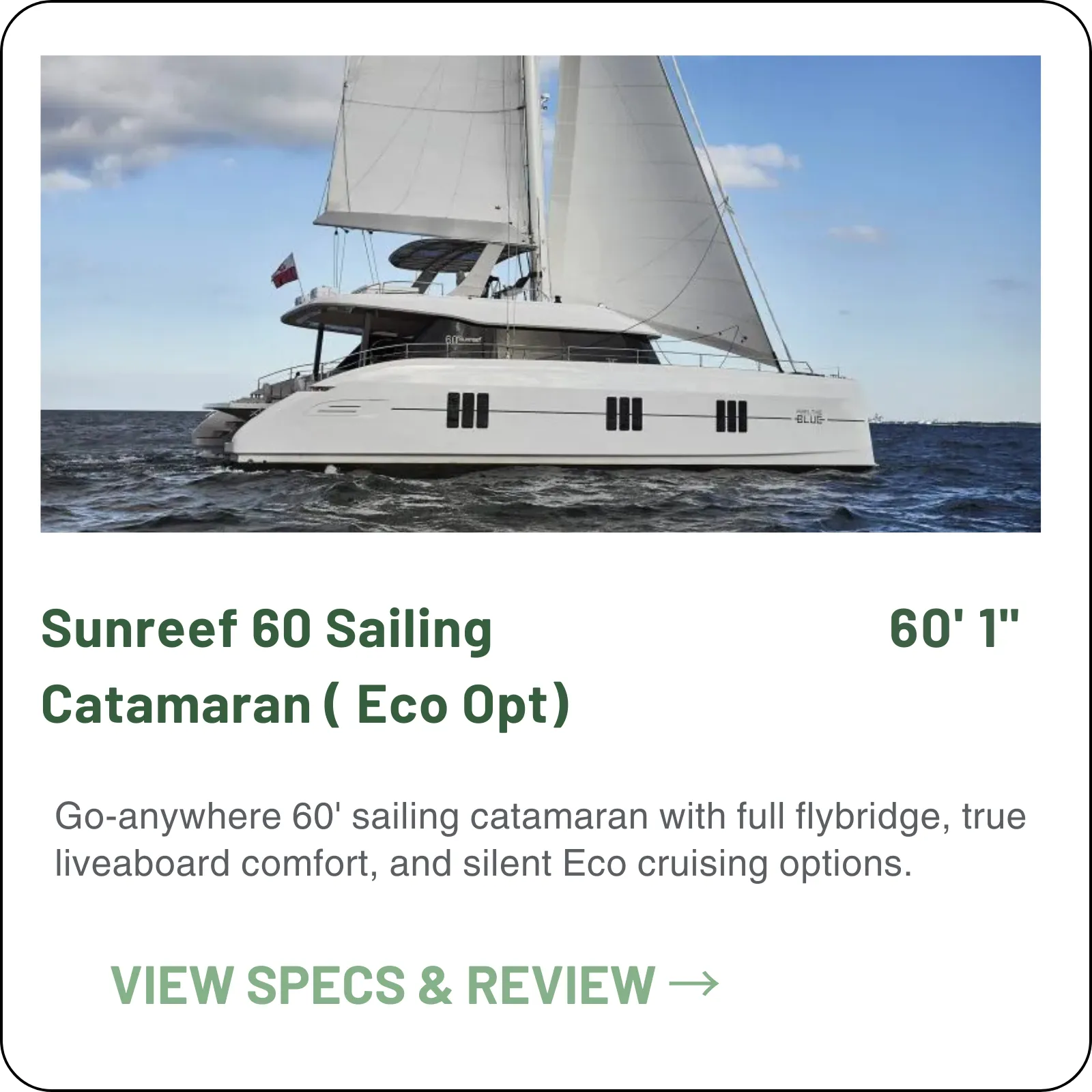 225 m² of living space on a 60-foot hull, restyled under Sunreef's NEXT programme.