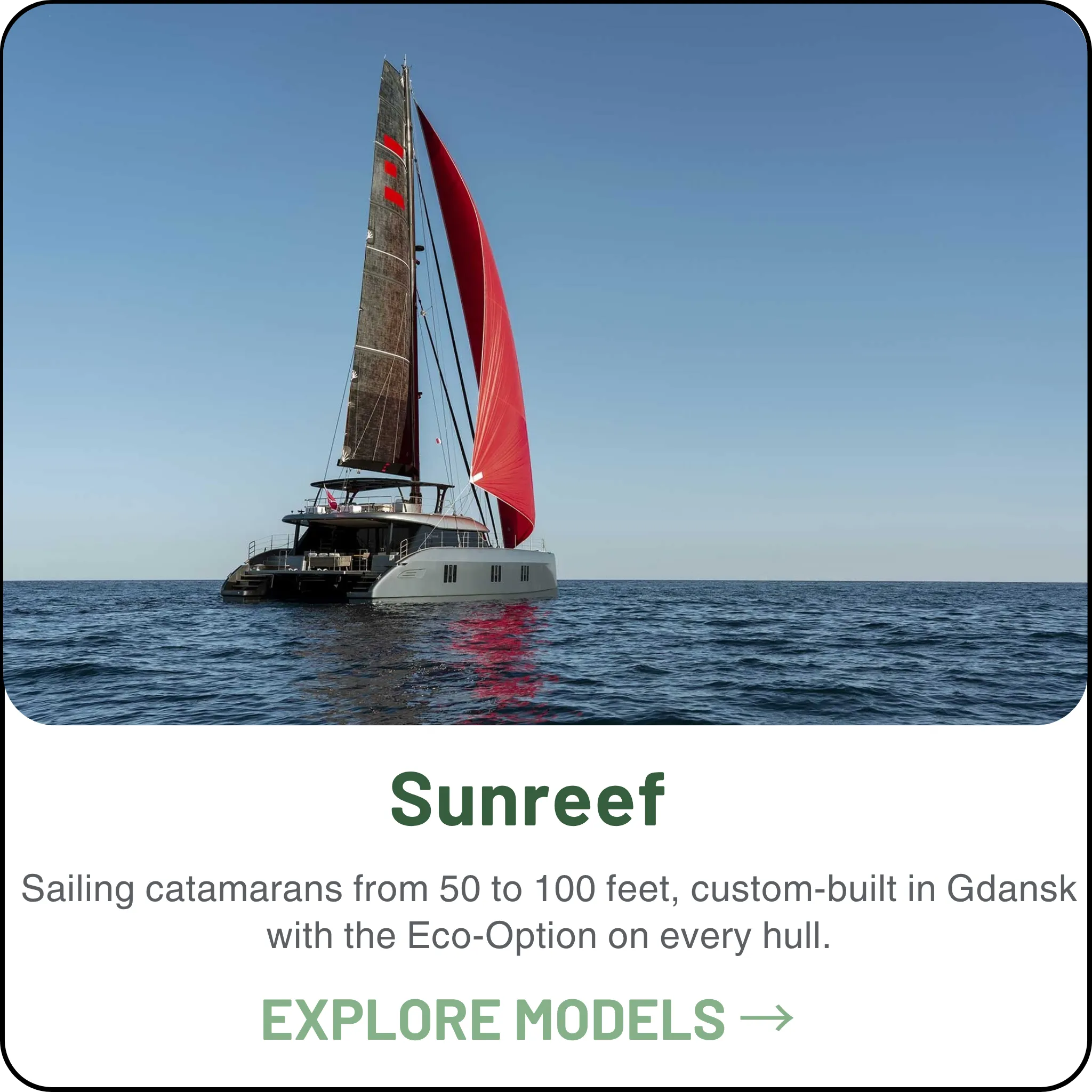 Sunreef — Sailing catamarans from 50 to 100 feet, custom-built in Gdansk with the Eco-Option on every hull.